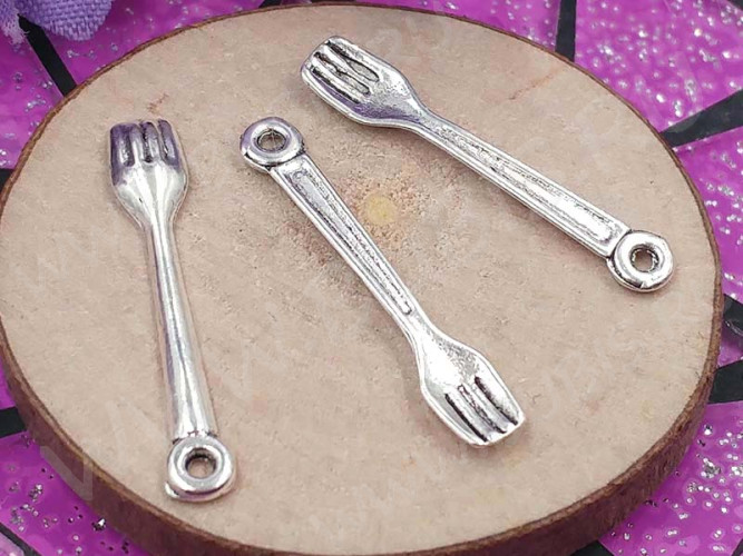 Подвеска Вилка 01 3D 24,5*4,3*1,7мм античное серебро (литьё)