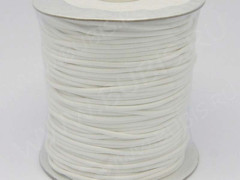 Вощёный полиэстеровый шнур &quot;корейский&quot; 1,5мм белый (1м)