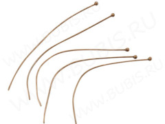 Штифт с ШАРИКОМ 60*0,7мм античная медь (Brass) (10шт.)