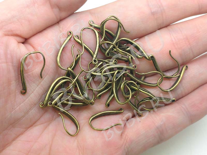 Швензы-крючки №067 17*9*2,5мм античная бронза (LUX Китай) (Brass) (1пара)