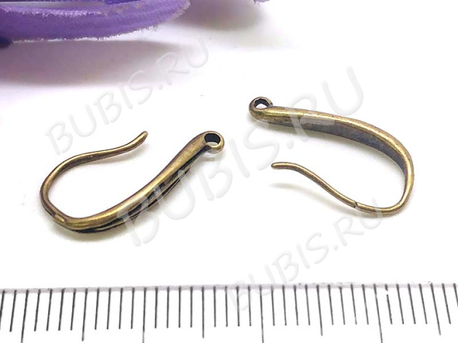 Швензы-крючки №067 17*9*2,5мм античная бронза (LUX Китай) (Brass) (1пара)