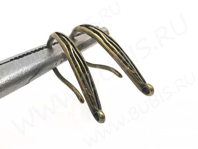 Швензы-крючки №067 17*9*2,5мм античная бронза (LUX Китай) (Brass) (1пара)
