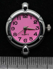 Заготовка для часов 105 27,7*22,8*7,4мм цвет платины+яр.розовый (часы)