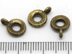 (СКИДКИ!!!) Бусина с петлёй 029 Бейл плоский 11,5*8*2мм античная бронза (литьё) (10шт.)