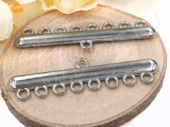 315 Коннектор классика на 8 нитей 42,5*11*2,5мм цвет платины (литьё)