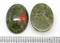 Кабошон каменный 015 Овал 18*13*5мм Унакит (камни)