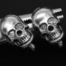 Купить Пуссеты ("гвоздики") №088 Череп 16*14*9мм античное серебро (литьё) (1 пара) с доставкой по России