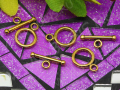 085 Тоггл маленький округлый 13,5*10мм и 15,5*6мм античное золото (литьё)