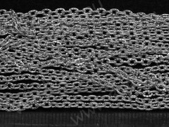 Цепочка I065 с узором звено 3,2*2,2мм цвет платины (Iron) (50см)