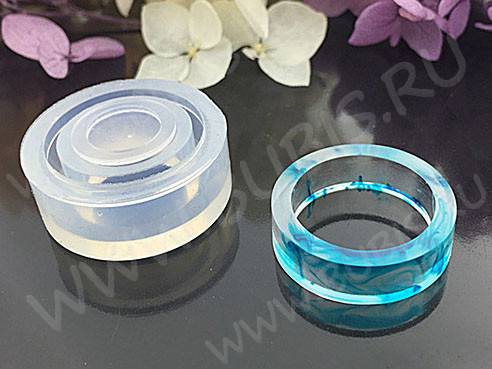 Молд 073 для эпоксидной смолы Кольцо простое 25,5*25,5*10мм (силикон)