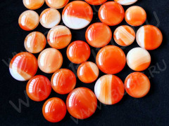 Кабошон Фьюзинг 493 Круглый 493 18-26мм Красный белый Узор морская волна