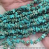 Купить Крошка (галтовка) каменная 234 5-9мм Говлит голубо-бирюзовый (камни) (длинная нить прим. 90см) с доставкой по России