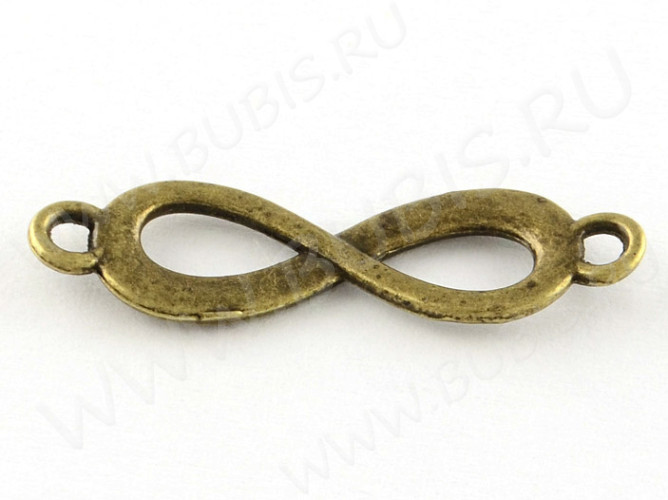 336 Коннектор Бесконечность вставка для браслетов 29*8*1,2мм античная бронза (литьё) (10шт)