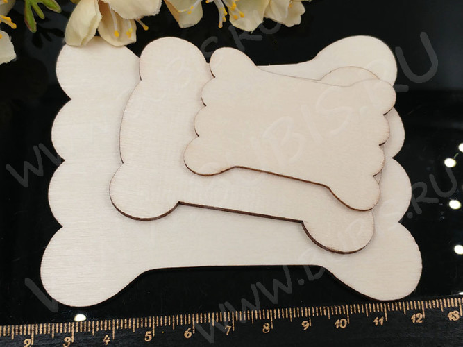 Катушка 06 деревянная ретро плоская без рисунка малая 54*40*1,6мм св.бежевая (фанера) (упаковка и хранение)