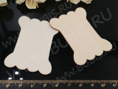 Катушка 06 деревянная ретро плоская без рисунка малая 54*40*1,6мм св.бежевая (фанера) (упаковка и хранение)