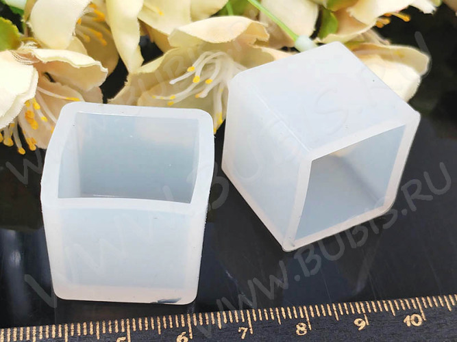 Молд 125 для эпоксидной смолы 24,5*24,5*22,5мм Куб (кубик) 20мм (силикон)