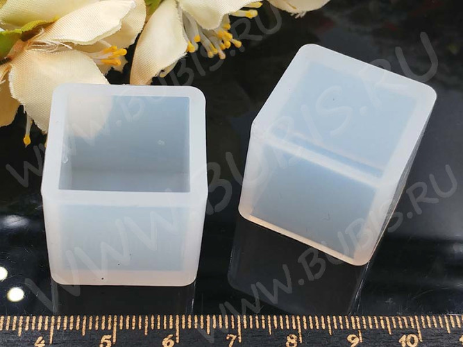 Молд 125 для эпоксидной смолы 24,5*24,5*22,5мм Куб (кубик) 20мм (силикон)