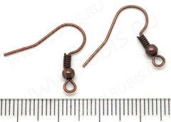 (ОПТ) Швензы-крючки №002 18мм античная медь (Iron) (50 ПАР)