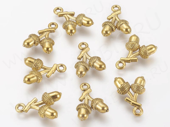 Подвеска Жёлуди 03 16,5*11*4мм античное золото (литьё) (10шт)