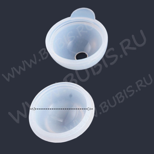 Молд 209 для эпоксидной смолы двухсоставной Шар Сфера диаметр 40мм (силикон)