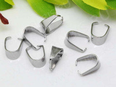 (СКИДКИ!!!) Держатель кулона 051 простой 6,7*5,5*3,2мм цвет платины (хирургическая сталь) (10шт)