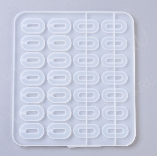 Молд 250 для эпоксидной смолы 160*150*7мм  Овалы (силикон)