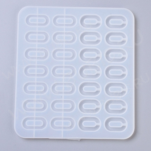 Молд 250 для эпоксидной смолы 160*150*7мм  Овалы (силикон)