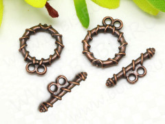 (СКИДКИ!!!) 094 Тоггл витой на 2 нити 17,5*15мм и 20*6,5мм античная медь (литьё) (10шт.)
