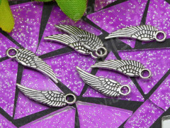 (СКИДКИ!!!) Подвеска Крыло 03 3D 18,5*5*1,1мм античное серебро (литьё) (10шт.)