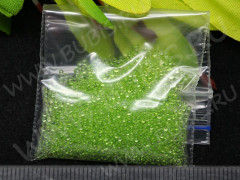 Микробисер 06 1,0-1,5мм салатовый прозрачный (стекло) (5гр)