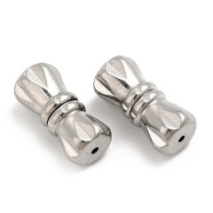 Замочек винтовой 19 без петелек гранёный 11*5мм цвет платины (Хирургическая сталь)