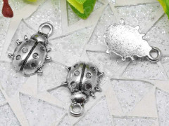 Подвеска Божья коровка 09 18*12*4мм античное серебро (литьё)