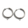 Купить Швензы-кольца №23 стальные Конго с петелькой 24*4мм цвет платины (Хирургическая сталь)(1 пара) с доставкой по России