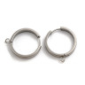 Купить Швензы-кольца №23 стальные Конго с петелькой 24*4мм цвет платины (Хирургическая сталь)(1 пара) с доставкой по России