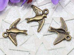 Подвеска Птичка 29 22*18,5*1,5мм античная бронза (литьё)