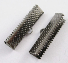 Зажимы №35 для лент 25*8*5мм чёрный никель (Iron) (10шт.)