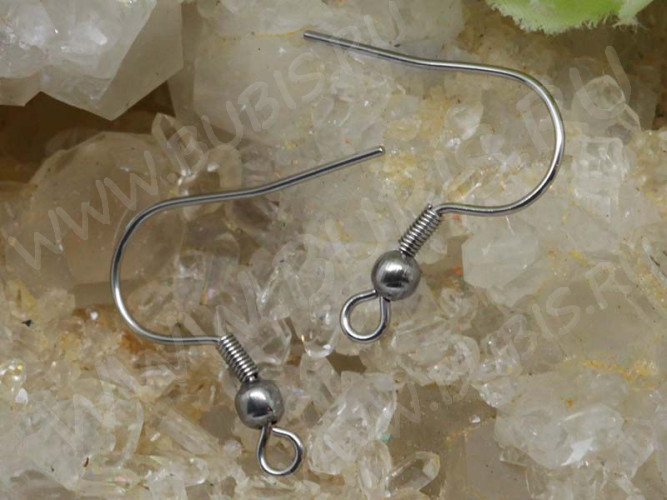 Швензы-крючки №052 22*21мм цвет платины (Хирургическая сталь) (1 пара)