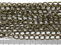Цепочка I038 простая кручёная звено 6*4,5мм античная бронза (Iron) (50см)