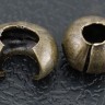 Обжимная бусина 06 разъёмная покрывная 3*2,5мм античная бронза (Iron) (10шт.) Купить Обжимная бусина 06 разъёмная покрывная 3*2,5мм античная бронза (Iron) (10шт.) с доставкой по России