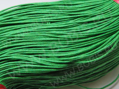 Вощёный х/б шнур 1мм зелёный (5м)