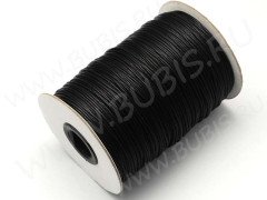 Вощёный полиэстеровый шнур &quot;корейский&quot; 1,5мм черный (1м)