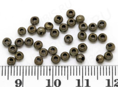 (СКИДКИ!!!) Бусина Шарик металлический 3мм античная бронза (Iron) (200шт.)