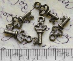 (СКИДКИ!!!) Подвеска Ключик 26 3D 16,5*7,5*3,5мм античная бронза (литьё) (5ШТ.)