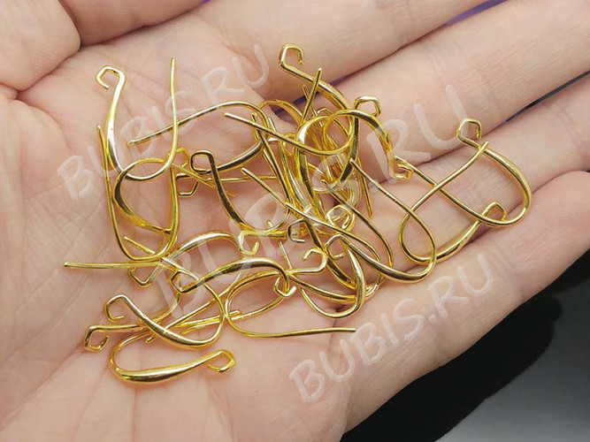 Швензы-крючки №068 21*13*2мм золотистые (LUX Китай) (Brass) (1пара)