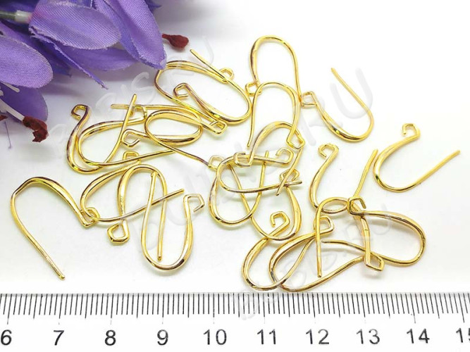 Швензы-крючки №068 21*13*2мм золотистые (LUX Китай) (Brass) (1пара)