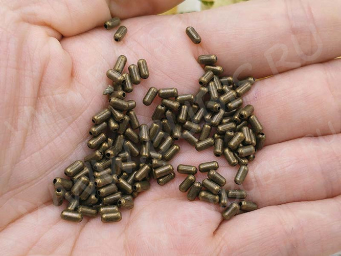 Бусина металлическая Бочонок 4,8*2,4мм античная бронза (Iron) (50шт.)