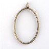 Купить Подвеска Рамка 01 овал 39*24*5,8мм античная бронза (литьё) с доставкой по России