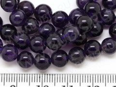 (ОПТ) Бусина округлая 7мм Аметист натуральный (камни) (НИТЬ)
