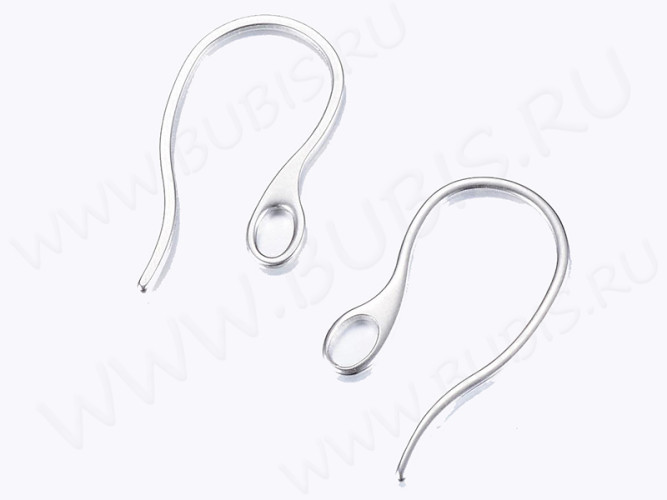 Швензы-крючки №086 плоские 22*12мм цвет платины (Хирургическая сталь) (1 пара)