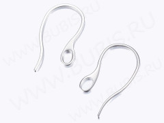 Швензы-крючки №086 плоские 22*12мм цвет платины (Хирургическая сталь) (1 пара)